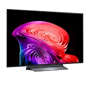 LG 48-дюймовый телевизор Смарт ТВ LG OLED AI C6 4K 2026, Телевизор LG OLED evo AI C6, показанный спереди и сбоку, оснащен 48-дюймовым дисплеем шириной 1071 мм, общая высота 620 мм, ультратонкий 46,9 мм (без подставки)., OLED48C6DLA, thumbnail 3