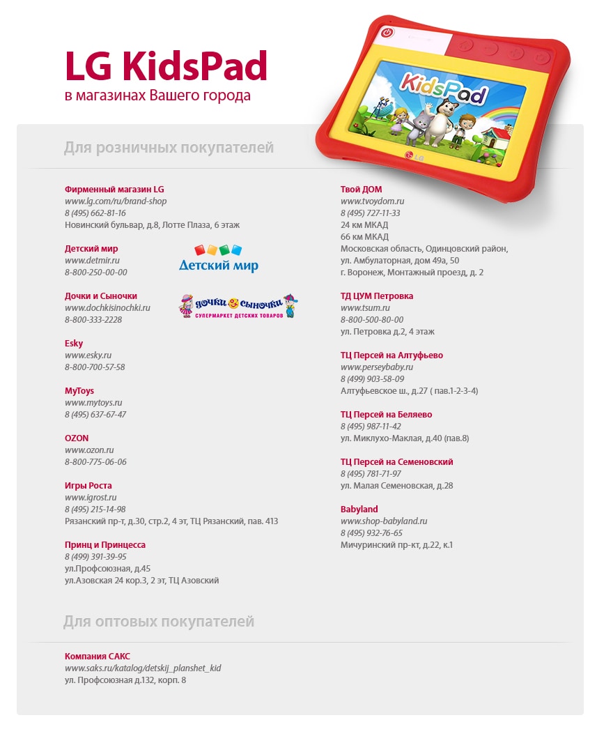 Адреса магазинов