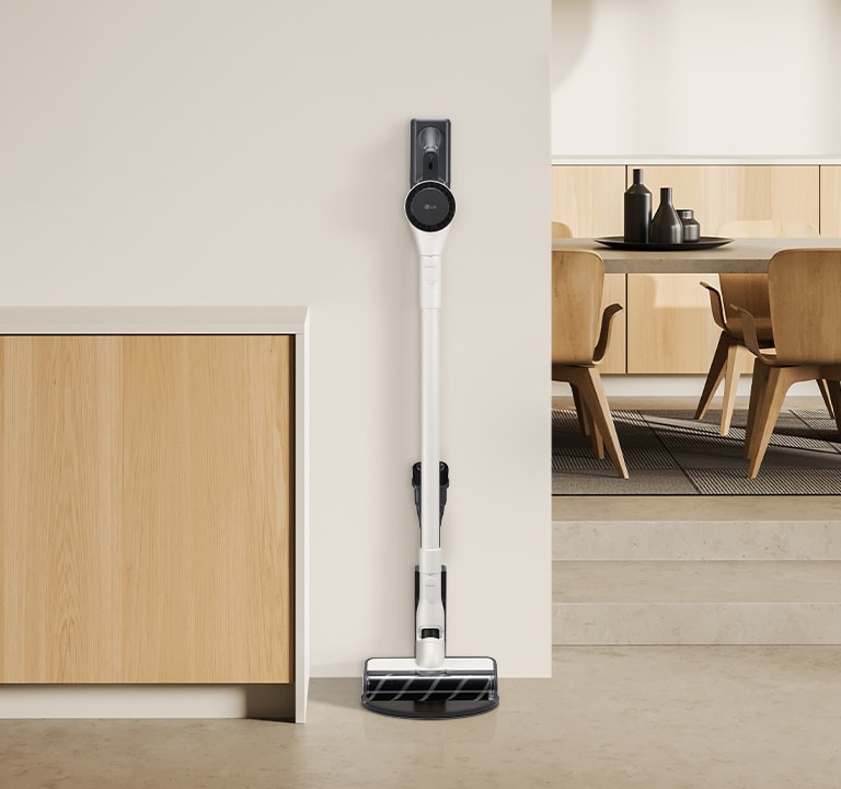 Лаконичный дизайн беспроводного пылесоса LG A9LSLIM для любого интерьера
