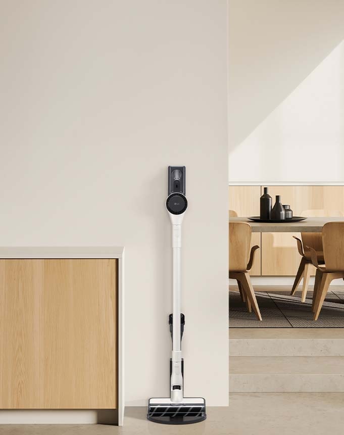 Лаконичный дизайн беспроводного пылесоса LG A9LSLIM для любого интерьера