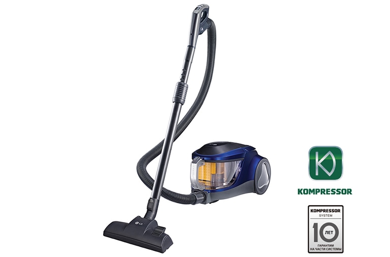 LG Пылесос с автоматической системой прессования пыли Kompressor, VK76R03HY, thumbnail 1