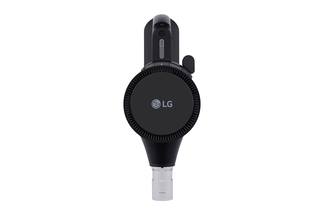 LG Пылесос вертикальный беспроводной LG A9X-ACT | Насадка с подсветкой | Мощность 220 Вт, Черный вертикальный беспроводной пылесос LG A9X-ACT, корпус без трубки и насадки вид сверху, A9X-ACT, thumbnail 11