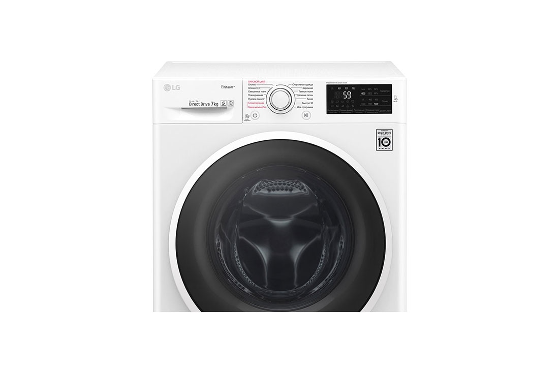 LG Стиральная машина узкая LG F2J6HS0W с паром, 7 кг, panel view, F2J6HS0W, thumbnail 4