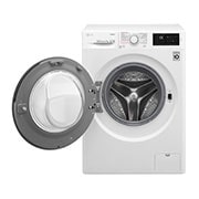 LG Стиральная машина узкая LG F2J6HS0W с паром, 7 кг, front open view, F2J6HS0W, thumbnail 2