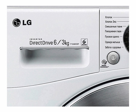 LG Узкая стиральная машина с функцией сушки, прямым приводом и технологией «6 движений заботы», F12A8CDP, thumbnail 5