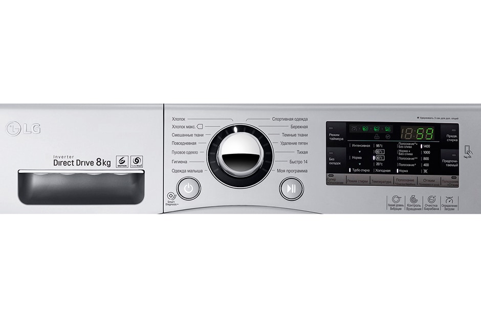 LG Стиральная машина спрямым приводом и  технологией ''6 движений заботы'', FH4A8TDN4, thumbnail 4