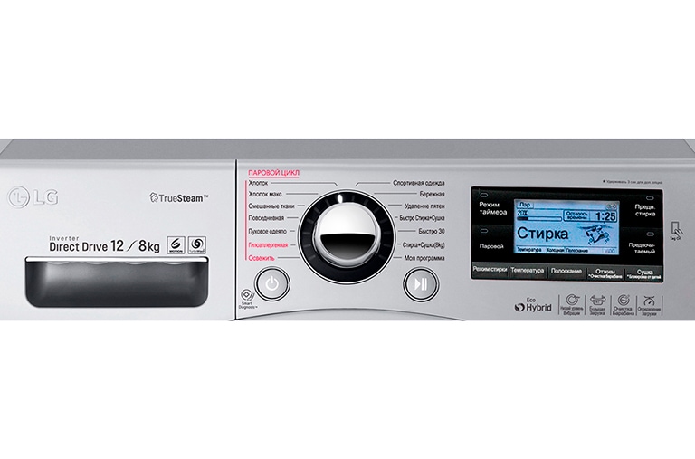LG Стиральная машина LG FH695BDH6N с функцией сушки и паром True Steam, FH695BDH6N, thumbnail 4