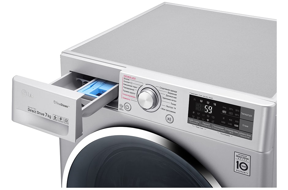 LG Стиральная машина узкая LG F2J7HS2L с паром, 7 кг, F2J7HS2L, thumbnail 7