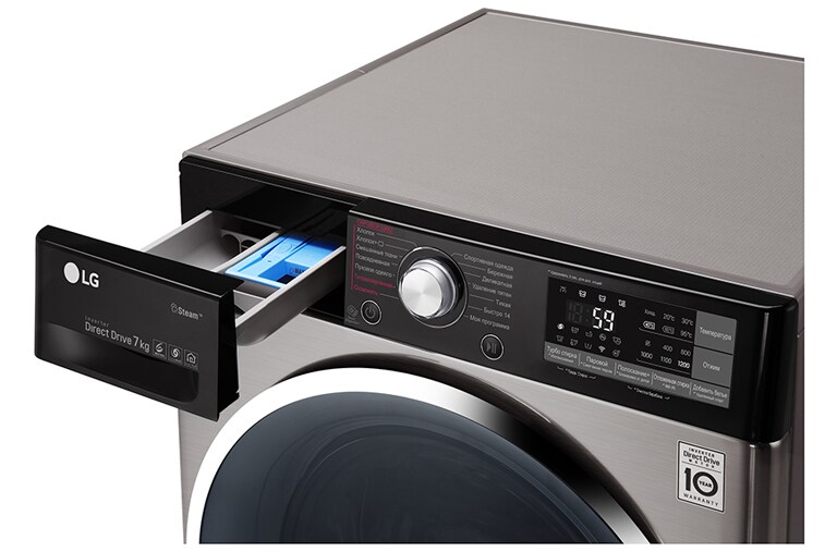 LG Узкая стиральная машина с функцией пара TrueSteam и технологией быстрой стирки TurboWash, с Wi-Fi и управлением через смартфон с приложением LG ThinQ, F2J9HS2S, thumbnail 5