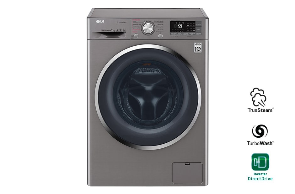 LG Стиральная машина узкая LG F2J7HS2S с паром, 7 кг, F2J7HS2S