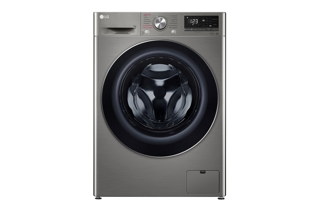 LG Узкая стиральная машина LG F2V5HS2S, технология AI DD, функция пара Steam, 7кг, F2V5HS2S