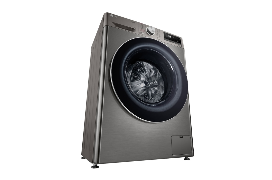 LG Стиральная машина узкая LG F2V5HS2S с паром, 7 кг, Стиральная машина LG F2V5HS2S (вид снизу в перспективе), F2V5HS2S, thumbnail 13