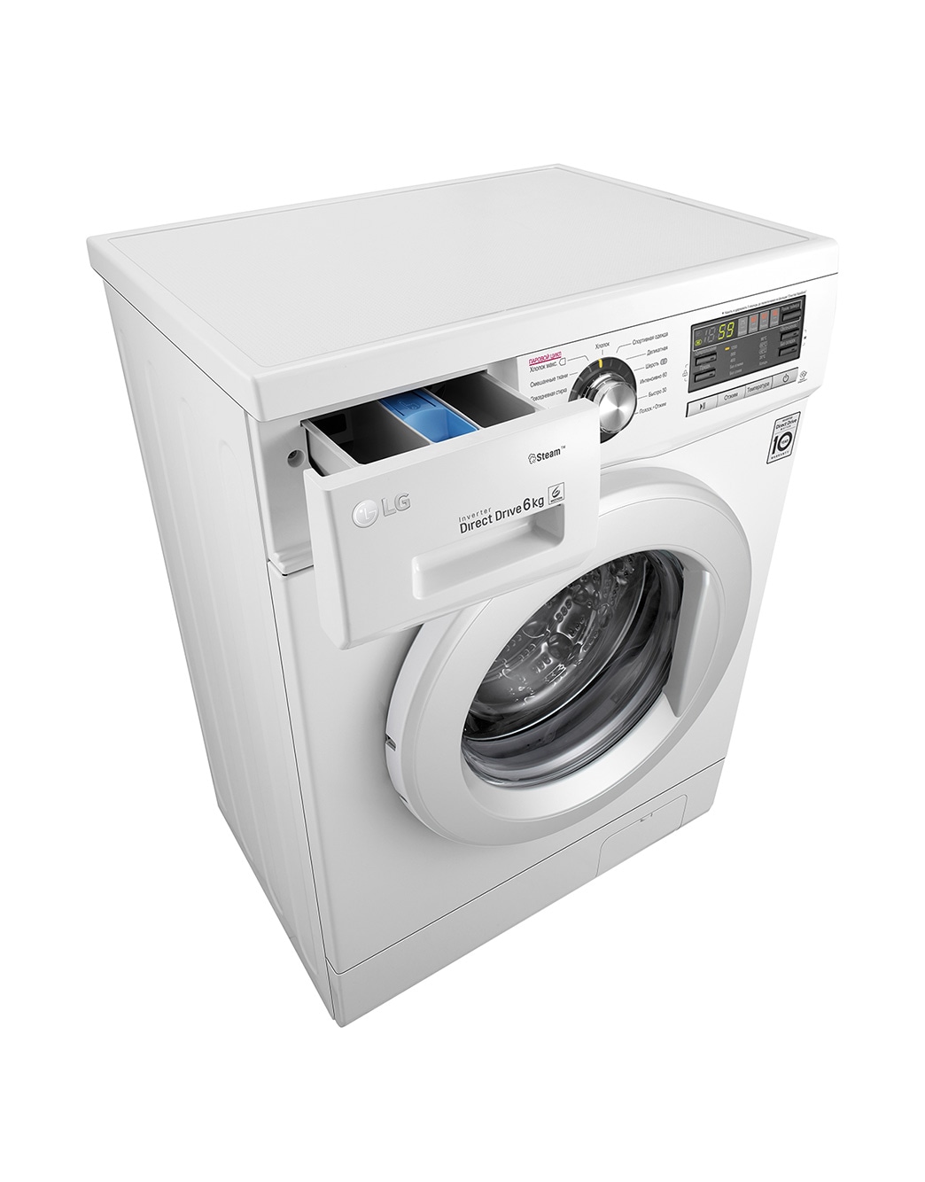 Узкая стиральная машина LG F1296NDS0 c функцией пара | LG RU