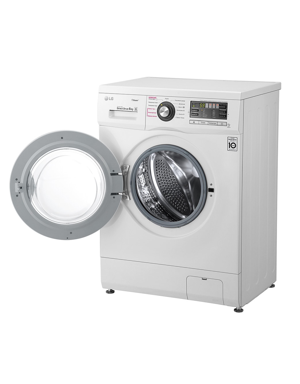 Узкая стиральная машина LG F1296NDS1 c функцией пара | LG RU