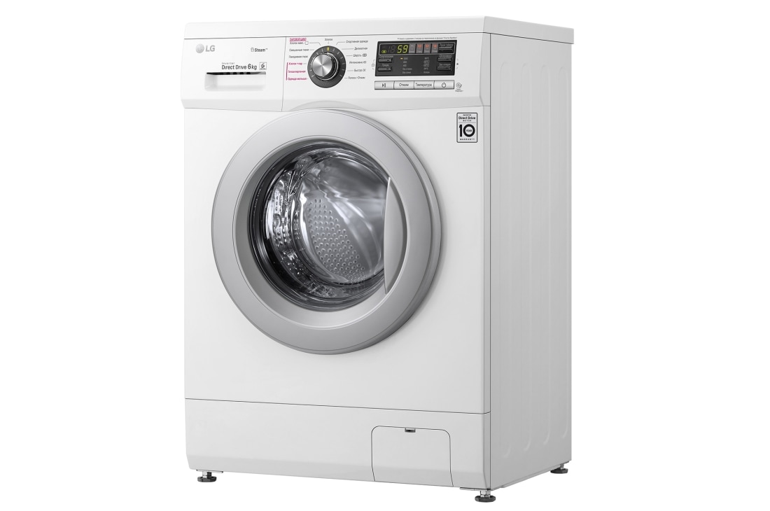 LG Узкая стиральная машина LG F1296NDS1, функция пара Steam, 6кг, F1296NDS1, thumbnail 6