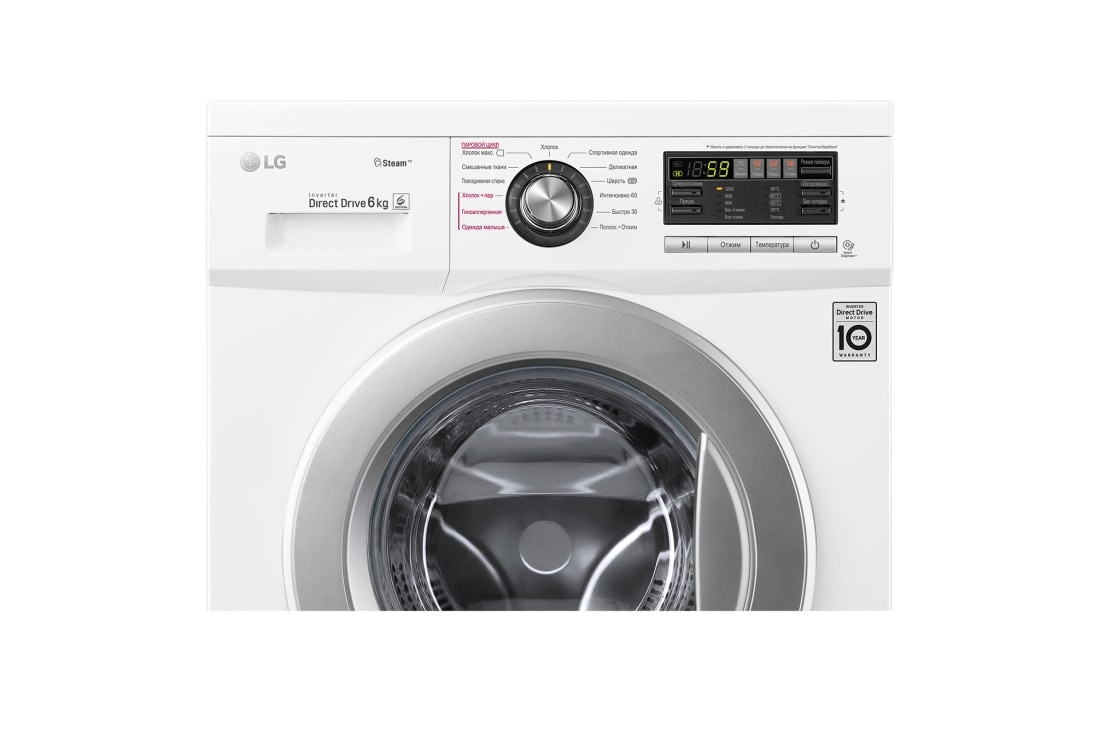 LG Узкая стиральная машина LG F1296NDS1, функция пара Steam, 6кг, F1296NDS1, thumbnail 10