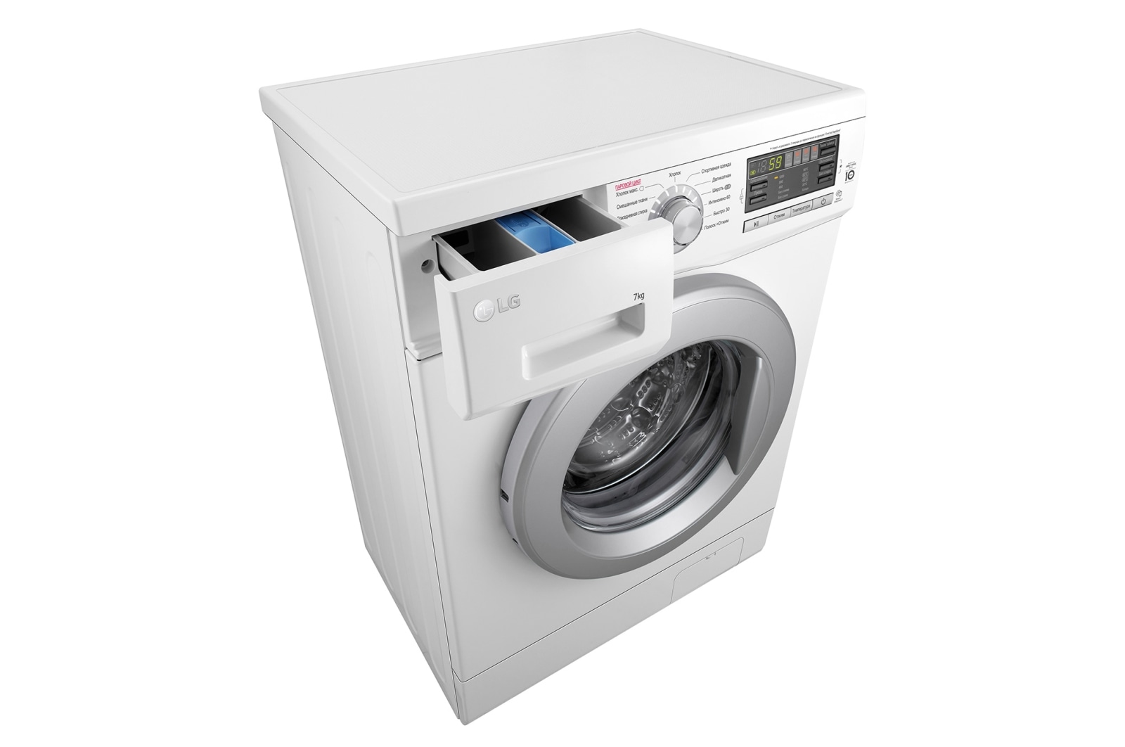 Узкая стиральная машина LG F1296HDS1 c функцией пара | LG RU