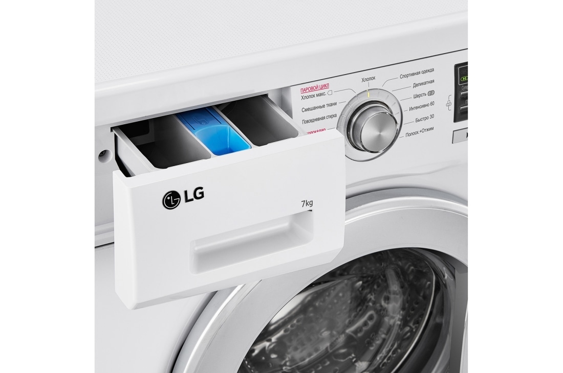 LG Узкая стиральная машина LG F1296HDS1, функция пара Steam, 7кг, F1296HDS1, thumbnail 11