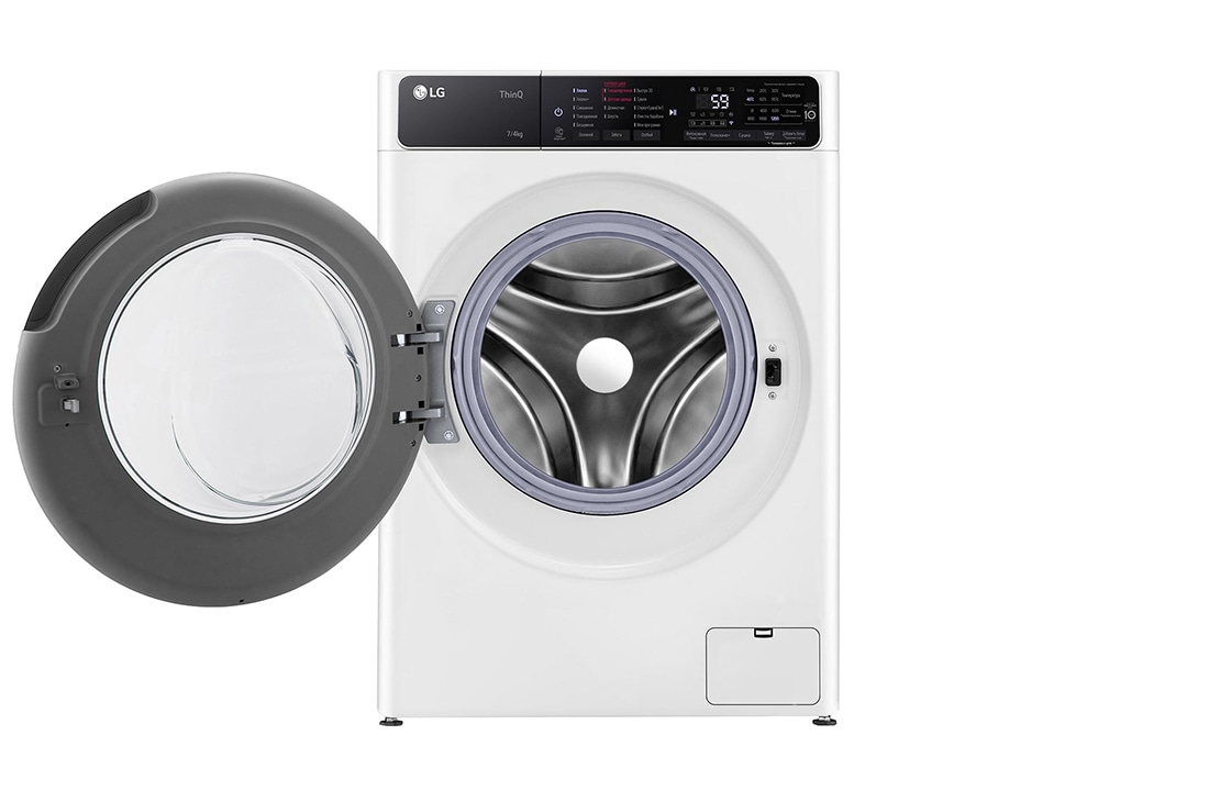 LG Узкая стирально-сушильная машина LG F2T5HG0W, технология AI DD, 7/4 кг, FrontOpen_slim, F2T5HG0W, thumbnail 2