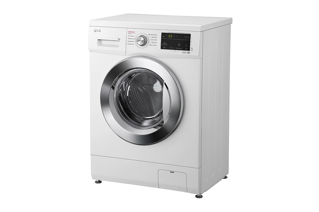 LG Стиральная машина узкая LG F2J3NS2W с паром, 6 кг, MegaTouch_CK_6kg_White_FH2J3NDYP2P_KZ_Right2_slim, F2J3NS2W, thumbnail 8