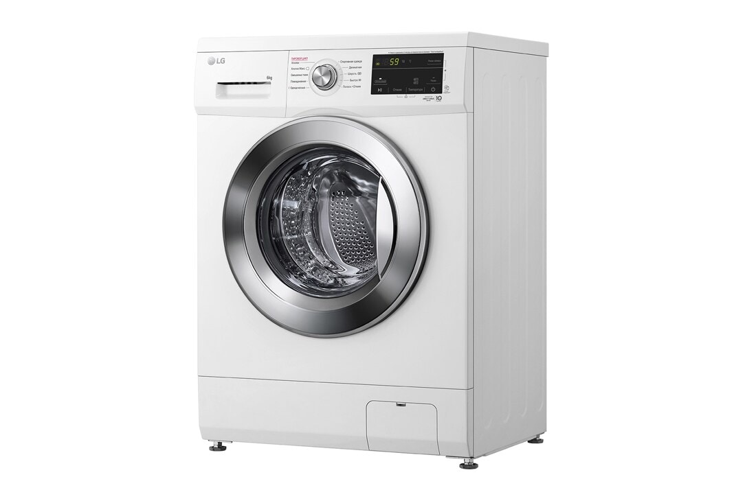 LG Стиральная машина узкая LG F2J3NS2W с паром, 6 кг, MegaTouch_CK_6kg_White_FH2J3NDYP2P_KZ_Right_slim, F2J3NS2W, thumbnail 9