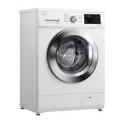 LG Стиральная машина узкая LG F2J3NS2W с паром, 6 кг, MegaTouch_CK_6kg_White_FH2J3NDYP2P_KZ_Left_slim, F2J3NS2W, thumbnail 3