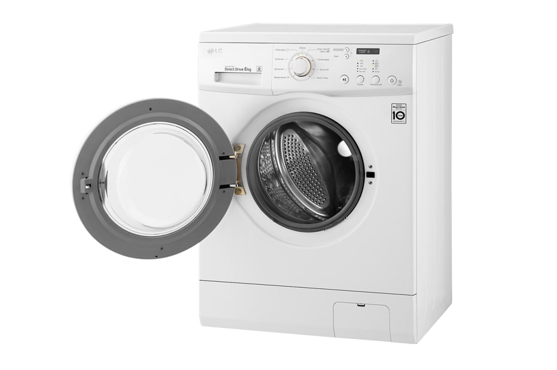 LG Стиральная машина узкая LG FH2C3WD, прямой привод, 6,5 кг, right open view , FH2C3WD, thumbnail 9