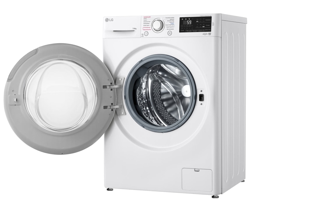 LG Узкая стирально-сушильная машина LG F2J6HG7W с паром, 7/4 кг, Rightopen, F2J6HG7W, thumbnail 11
