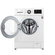 LG Стиральная машина LG F4J3TS2W с паром, 8 кг, front open view, F4J3TS2W, thumbnail 2
