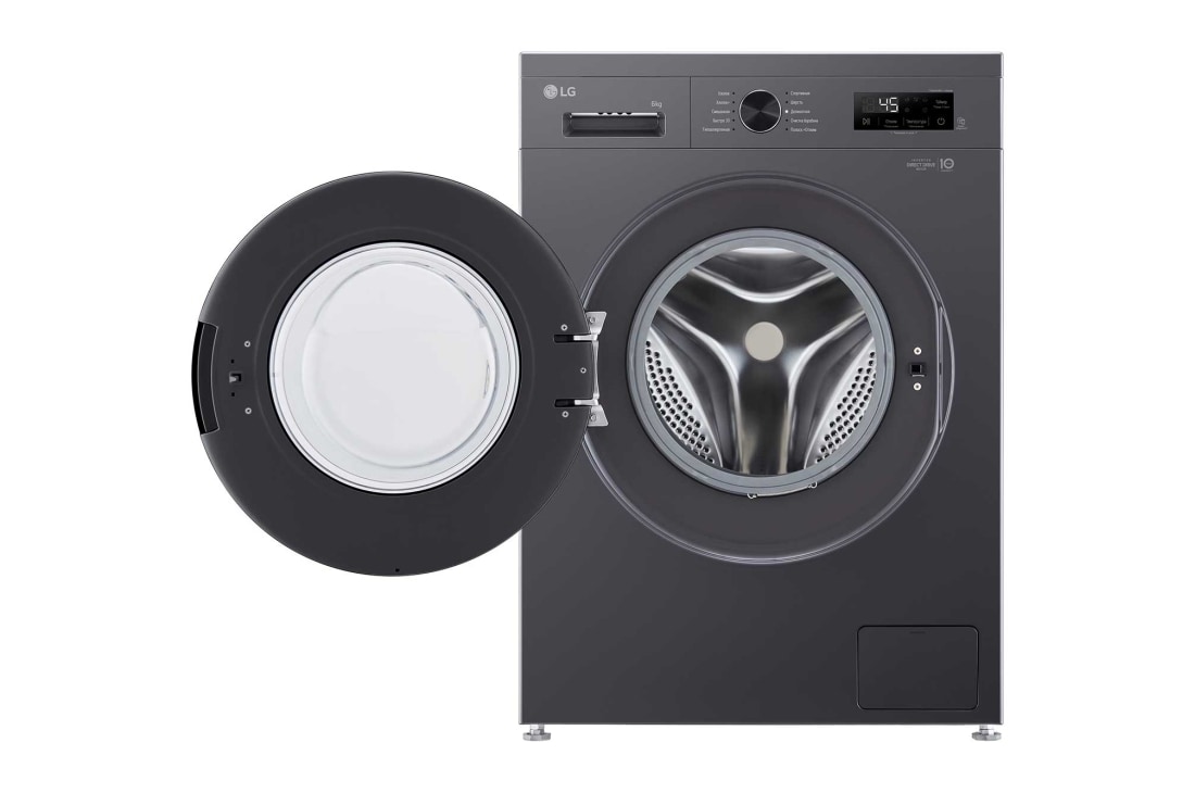 LG Стиральная машина узкая LG F2Y1NS6J с паром, 6 кг, Стиральная машина LG F2Y1NS6J с открытой дверцей, F2Y1NS6J, thumbnail 2