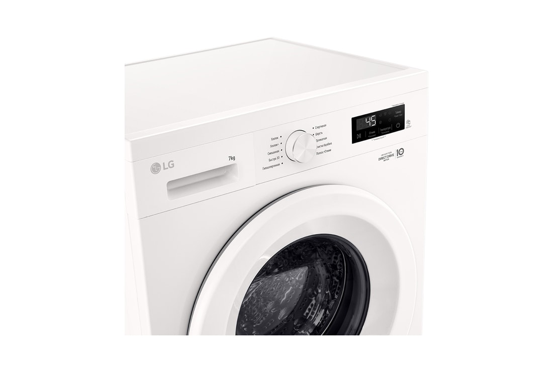 LG Стиральная машина узкая LG F2Y1HS3W с паром, 7 кг, Панель стиральной машины LG F2Y1HS3W (вид слева), F2Y1HS3W, thumbnail 3