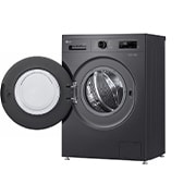 LG Стиральная машина узкая LG F2Y1WS6J с паром, 6,5 кг, Стиральная машина LG F2Y1WS6J с открытой дверцей (вид справа), F2Y1WS6J, thumbnail 9