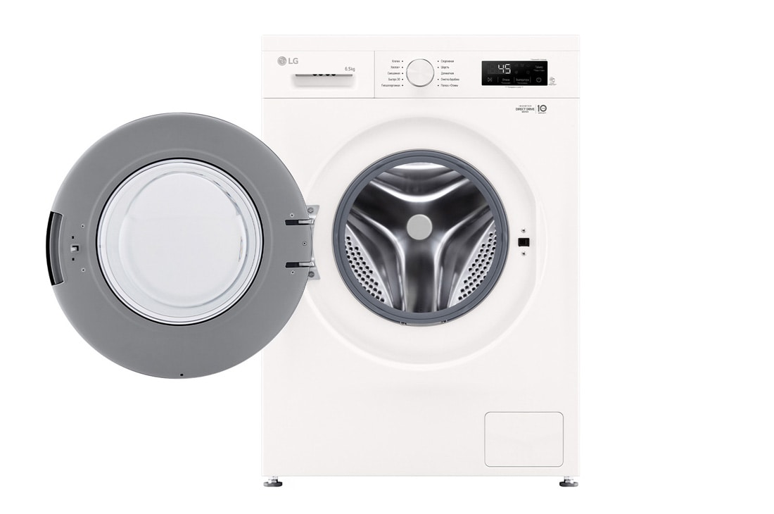 LG Стиральная машина узкая LG F2Y1WS3W с паром, 6,5 кг, Стиральная машина LG F2Y1WS3Wс открытой дверцей, F2Y1WS3W, thumbnail 2