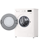 LG Стиральная машина узкая LG F2Y1WS3W с паром, 6,5 кг, Стиральная машина LG F2Y1WS3Wс открытой дверцей (вид справа), F2Y1WS3W, thumbnail 9
