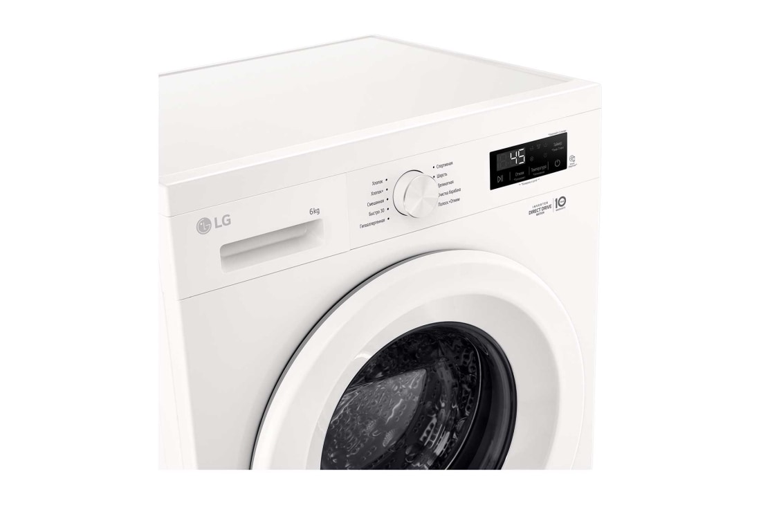 LG Стиральная машина узкая LG F2Y1NS3W с паром, 6 кг, Панель стиральной машины LG F2Y1NS3W (вид слева), F2Y1NS3W, thumbnail 3