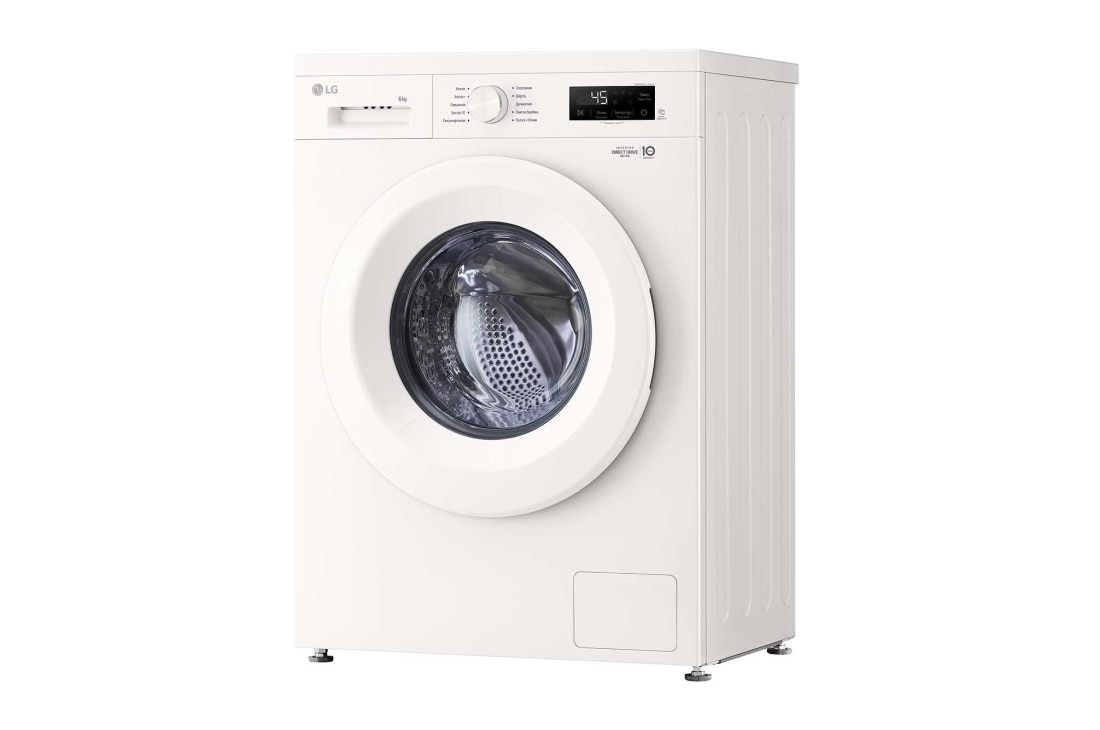 LG Стиральная машина узкая LG F2Y1NS3W с паром, 6 кг, Стиральная машина LG F2Y1NS3W (вид справа), F2Y1NS3W, thumbnail 10