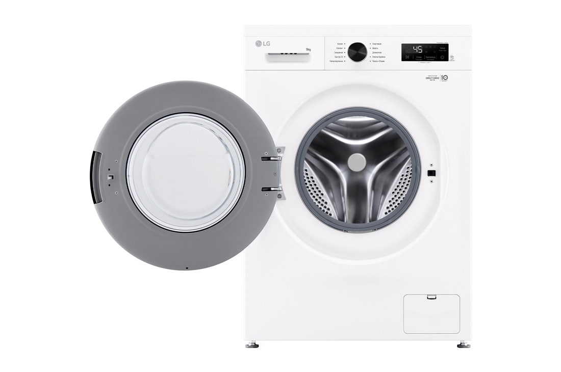 LG Стиральная машина LG F2Y1VS6W с паром, 9 кг, стиральная машина LG F2Y2VG5J с открытой дверцей, F2Y1VS6W, thumbnail 2