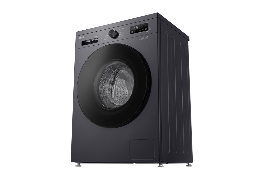 LG Узкая стирально-сушильная машина LG F2Y2HG5J с паром, 7/4 кг, Стирально-сушильная машина LG F2Y2VG5J (вид справа в перспективе), F2Y2HG5J, thumbnail 11