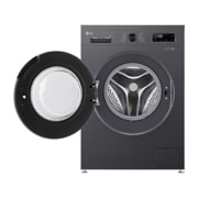 LG Стиральная машина узкая LG F2Y1NS5J с паром, 6 кг, Стиральная машина LG F2Y1NS5J с открытой дверцей, F2Y1NS5J, thumbnail 2