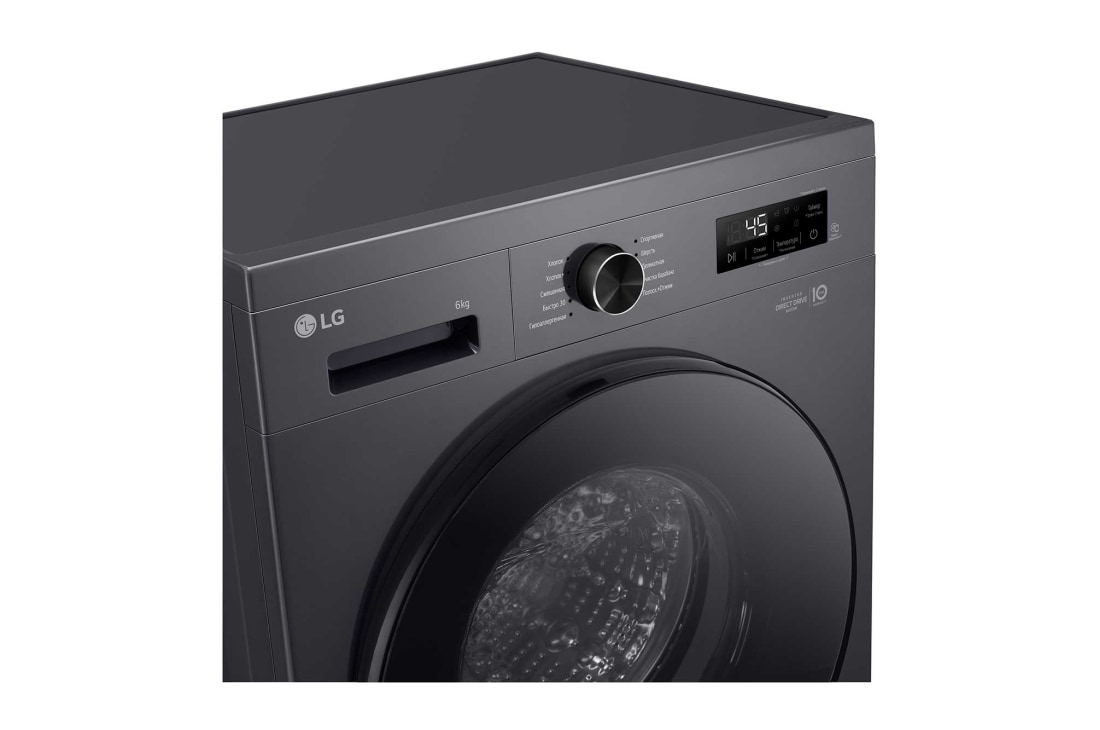 LG Стиральная машина узкая LG F2Y1NS5J с паром, 6 кг, Панель стиральной машины LG F2Y1NS5J (вид слева), F2Y1NS5J, thumbnail 3