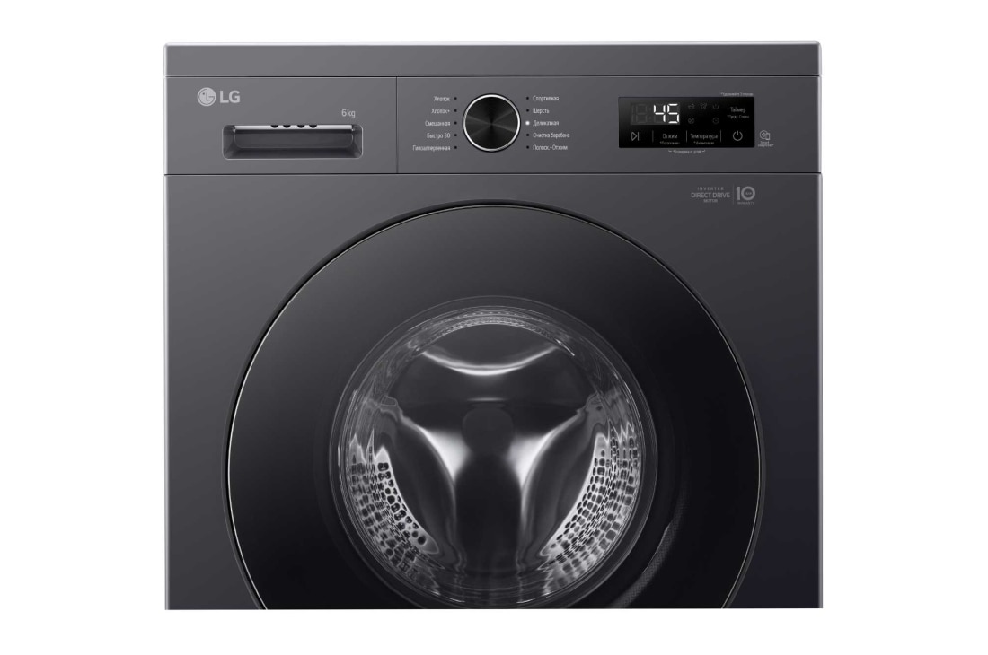 LG Стиральная машина узкая LG F2Y1NS5J с паром, 6 кг, Панель стиральной машины LG F2Y1NS5J (фронтальный вид), F2Y1NS5J, thumbnail 5