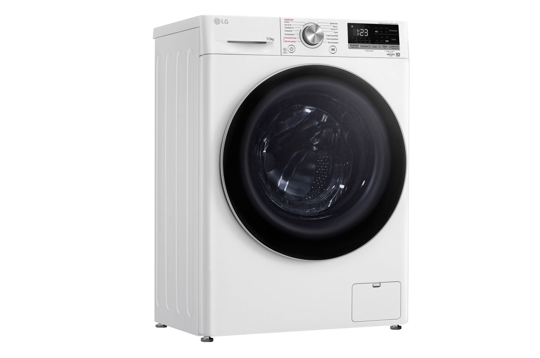LG Узкая стирально-сушильная машина LG F2V5HG1W с паром, 7/5 кг, Стиральная машина LG F2V5HG0W (вид слева в перспективе), F2V5HG1W, thumbnail 11