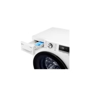 LG Стиральная машина узкая LG F2V5HS5W с паром, 7 кг, Стиральная машина LG F2V5HS5W с открытым лотком (вид справа), F2V5HS5W, thumbnail 5