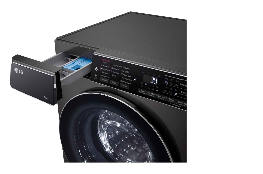 LG Стиральная машина узкая LG F2T9FW9P с паром, 9 кг, drawer, F2T9FW9P, thumbnail 5