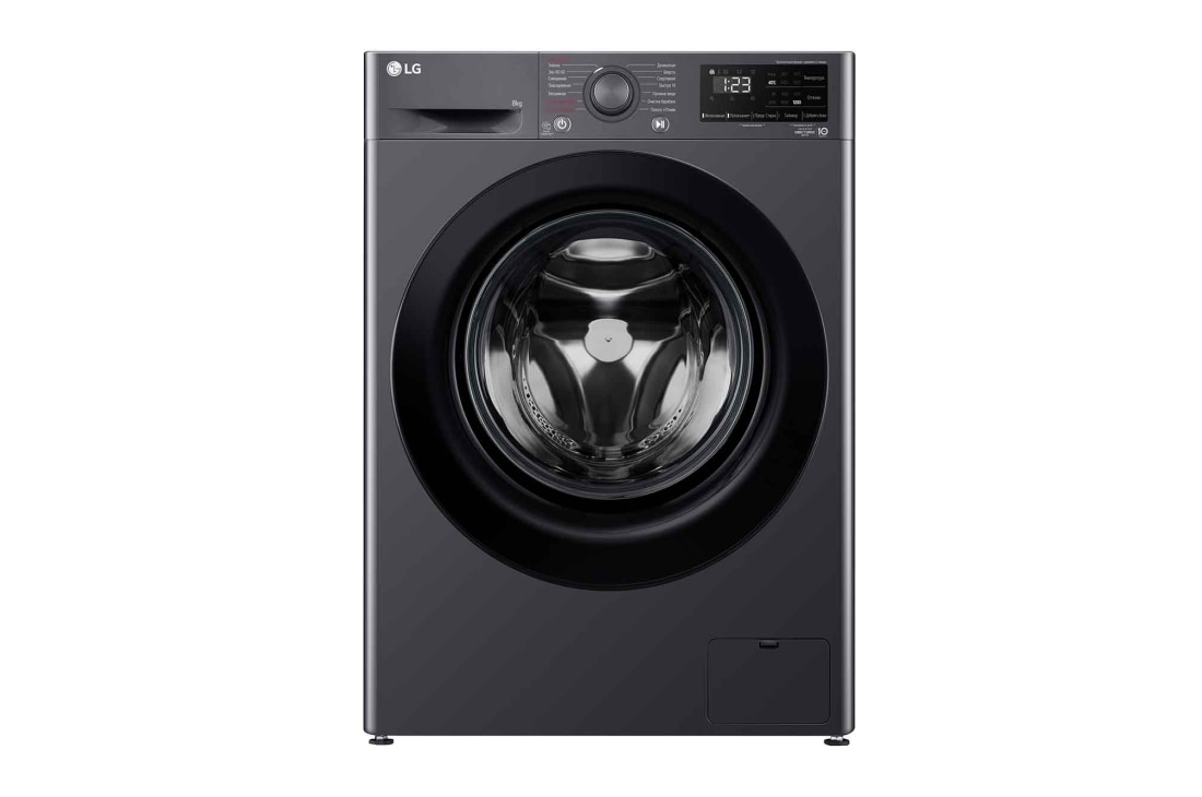LG Стиральная машина узкая LG F2V3PS6J с паром, 8 кг, front, F2V3PS6J