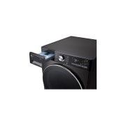 LG Стиральная машина LG F4V9LA2P с паром, 13 кг, Стиральная машина LG F4V9LA2P с открытым лотком (вид справа), F4V9LA2P, thumbnail 6
