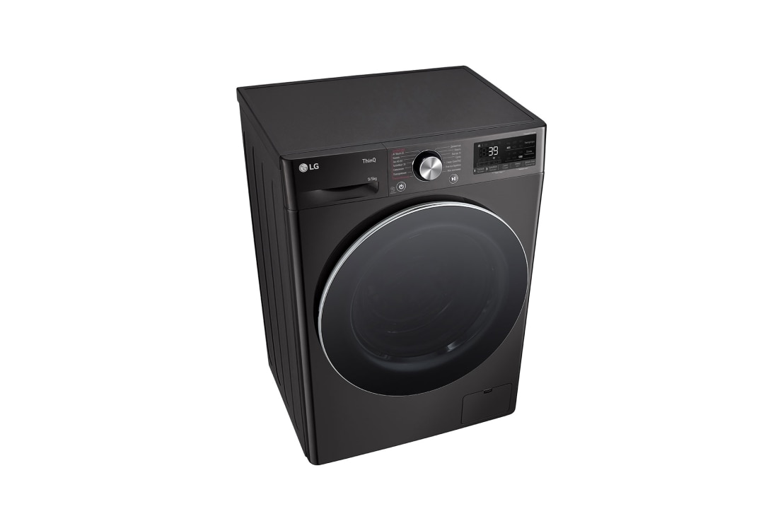 LG Узкая стирально-сушильная машина LG F2V9FC2P с паром, 9/5 кг, Стирально-сушильная машина LG F2V9FC2P (вид слева в перспективе), F2V9FC2P, thumbnail 8