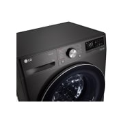 LG Стиральная машина узкая LG F2V9FW9P с паром, 9 кг, Стиральная машина LG F2V9FW9P (вид слева в перспективе), F2V9FW9P, thumbnail 3