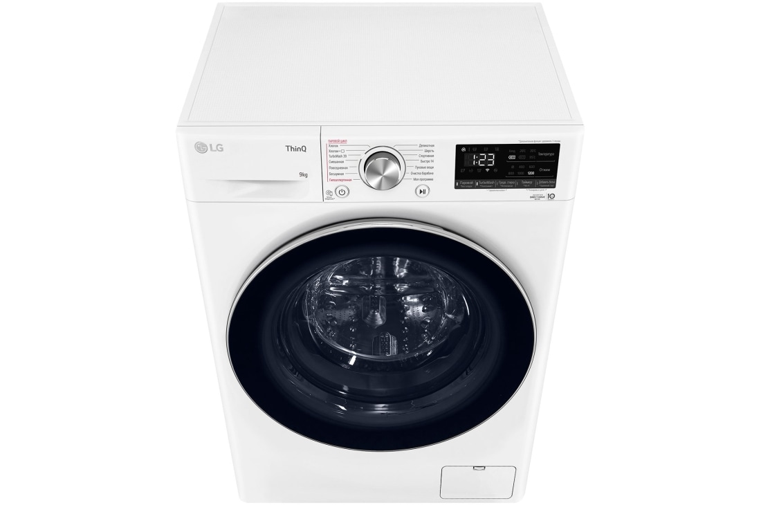 LG Стиральная машина узкая LG F2V9FW9W с паром, 9 кг, Стиральная машина LG F2V9FW9W (вид сверху), F2V9FW9W, thumbnail 9