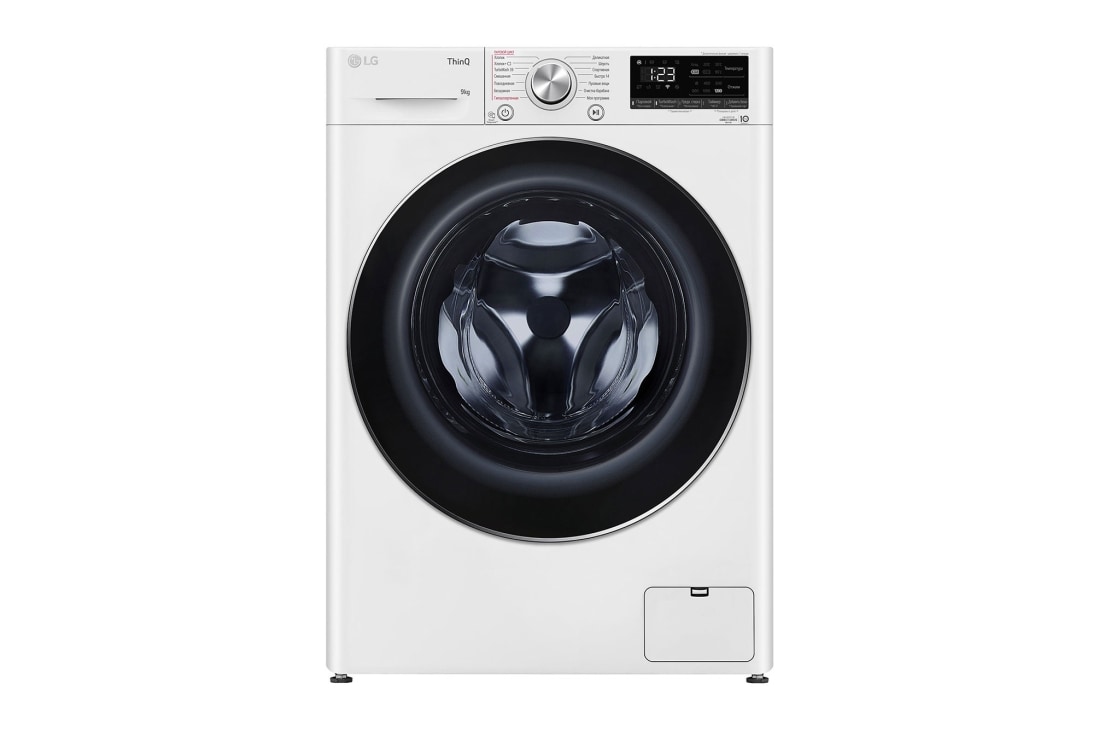 LG Стиральная машина узкая LG F2V9FW9W с паром, 9 кг, Стиральная машина LG F2V9FW9W, F2V9FW9W